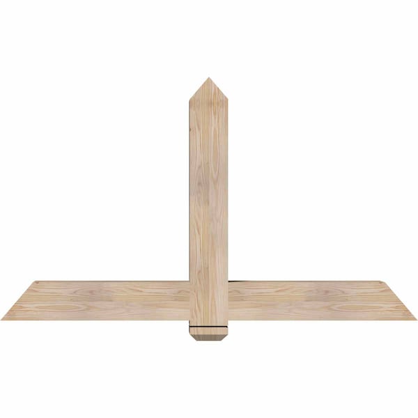 Ekena Millwork Eugene Smooth Timber Gable Bracket, Douglas Fir, 60"W x 35"H x 5 1/2"D x 5 1/2"F, 14/12 Pitch GBW060X35X0606EUG00SDF - main